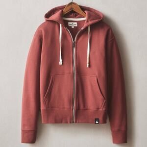 American Giant Women's Midweight Full Zip Sweatshirt Spiced Apple Red Small NWOT